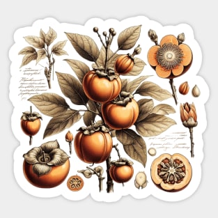 Vintage Persimmon Botanical Sticker